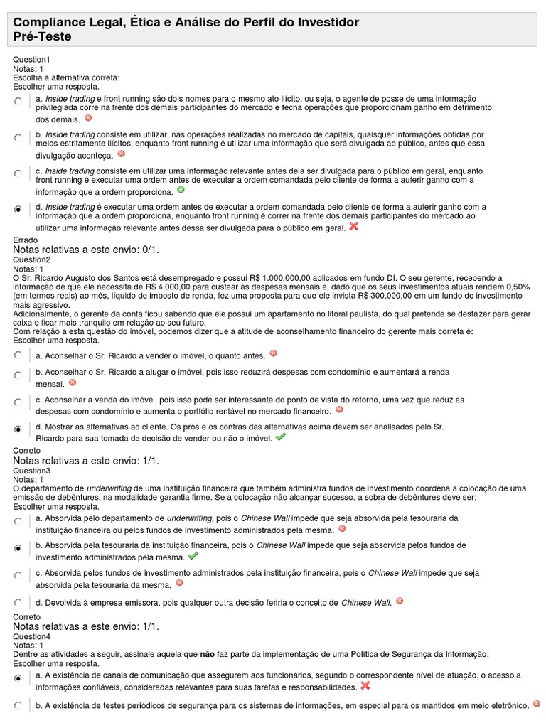 Compliance Legal, Ética e Análise Do Perfil Do Investidor, PDF, Lavagem  de dinheiro